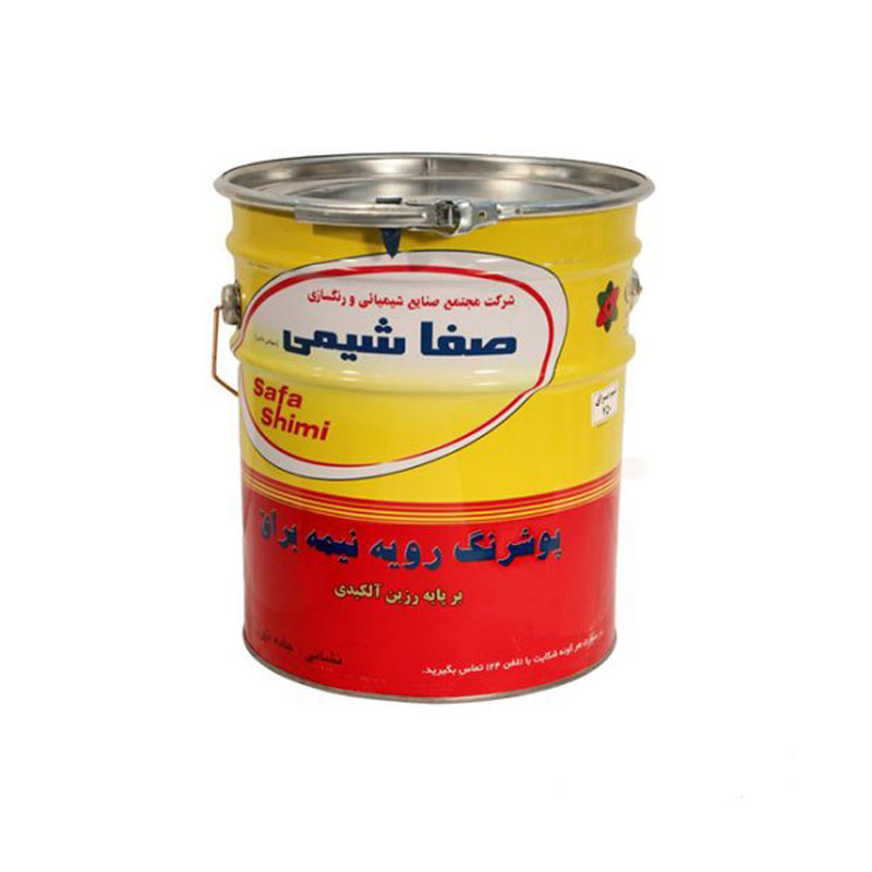 رنگ روغنی سفید نیم براق صفاشیمی کد 750K وزن 20 کیلوگرم